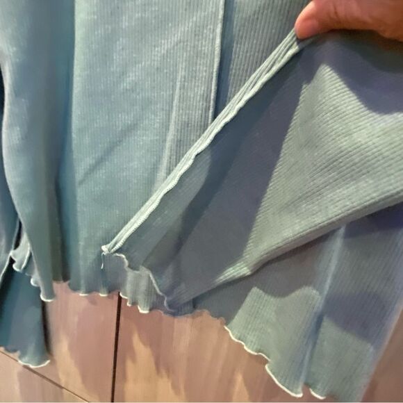 Arizona Mint Green Aqua Long Sleeve Cropped NEW 90s Y2K T-shirt Top XXL - Picture 5 of 8